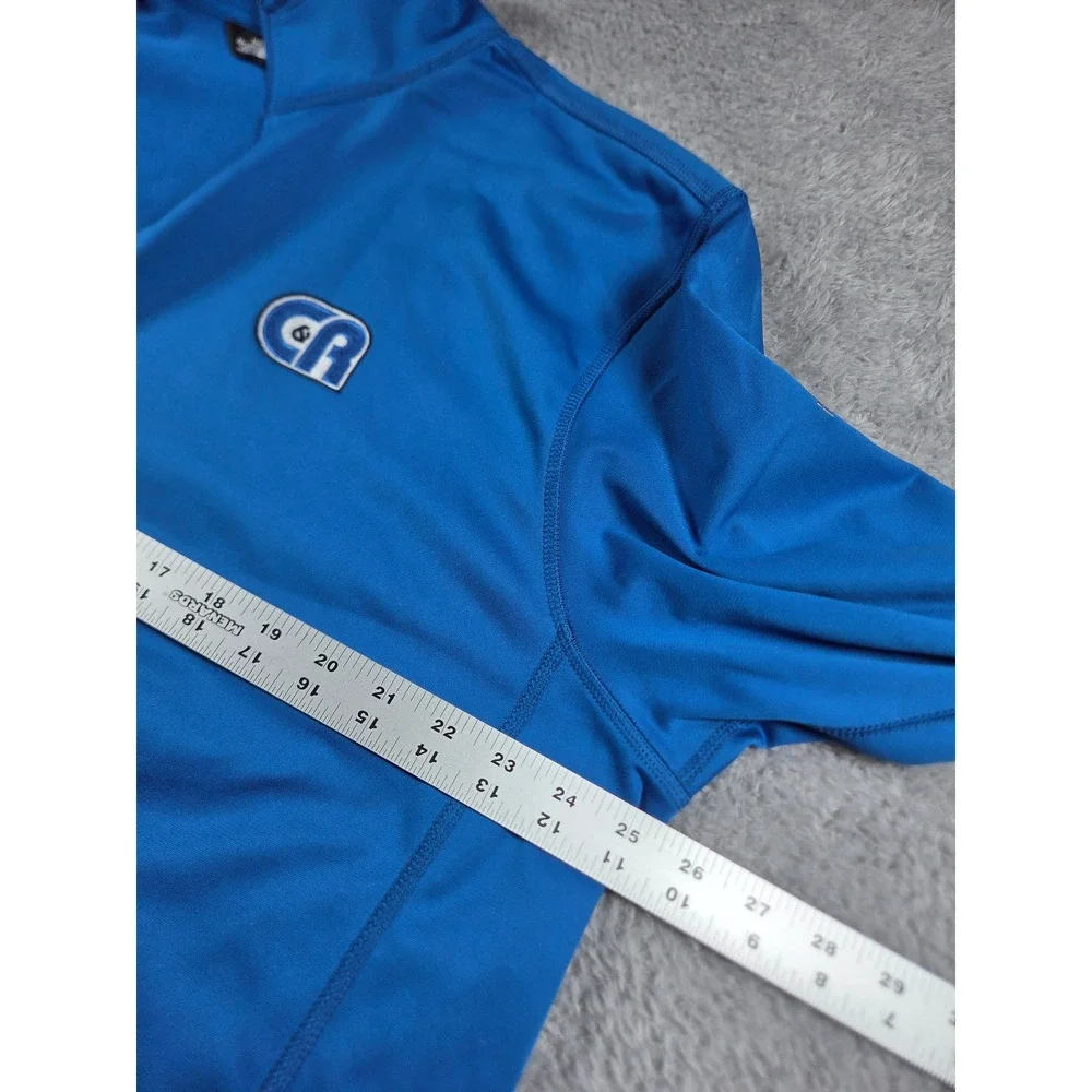 The‎ North Face Quarter Zip Pullover XL Blue Mens CR Patch Logo Activewear